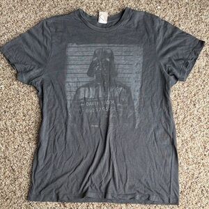 Junk Food Clothing Men's Darth Vader Mugshot Tee - Charcoal Gray